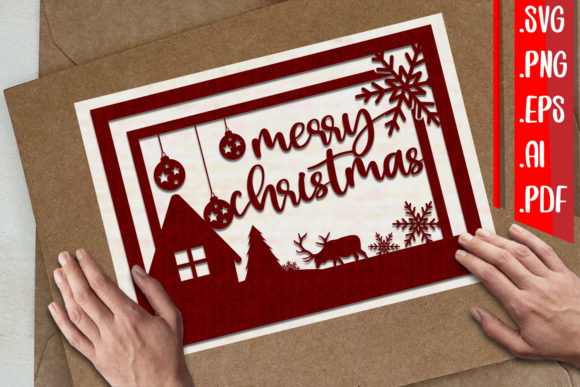 Christmas Greeting Cards 6 Svg Eps Png