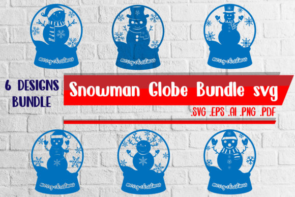 Snowman Globe Bundle: Graphics for Crafts & Marketing