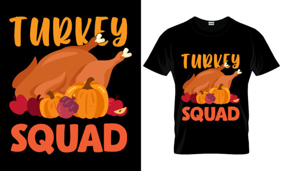 Turkey Squad Thanksgiving Graphics & Print Templates